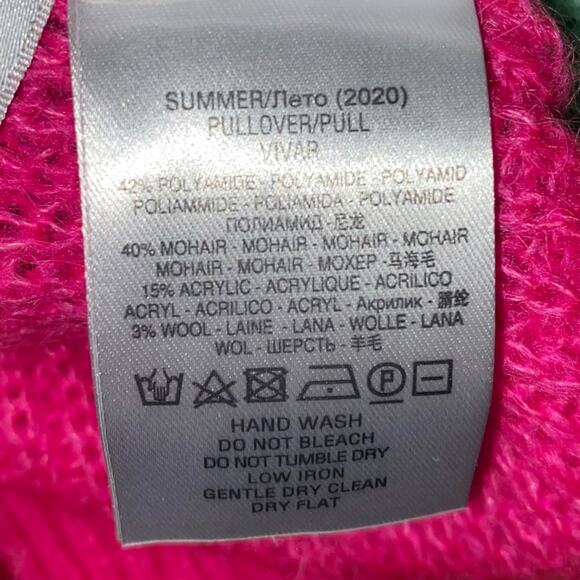 ESSENTIEL Antwerp $355 Vivar Colorblock V Neck Sweater Made In Italy XS US2 NWOT - Picture 7 of 14